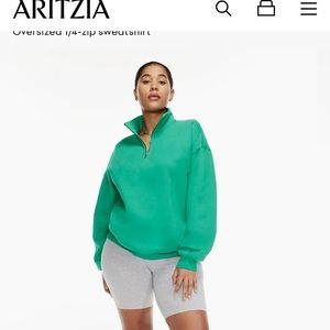 Artizia TNA 1/4 zip pullover in green